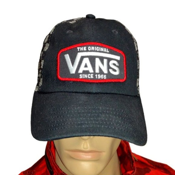 (The Original) VAN's Trucker Checkerboard Hat, Black & White - OSFA - Picture 1 of 2